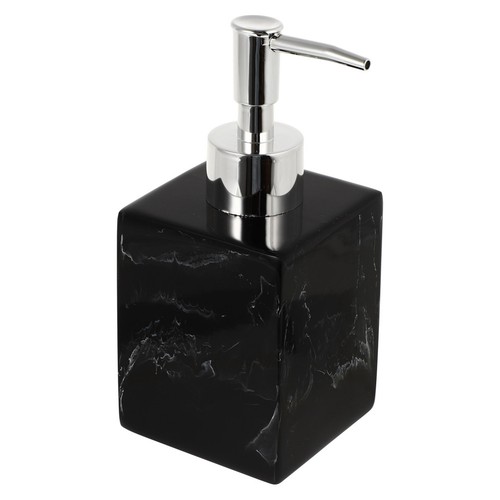 Black resin storage bottle - black,