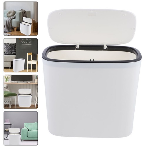 Home use white trash container - home,