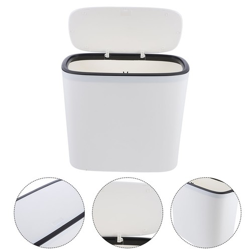 Reusable white plastic lidded - white,