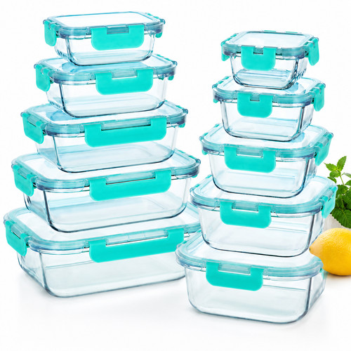 Glas frischhaltedosen 10er set - frischhaltedosen,